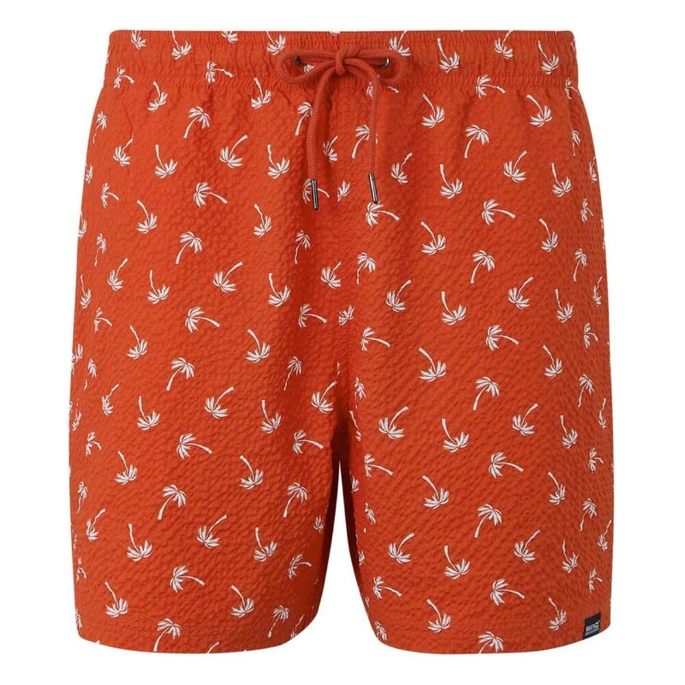 Regatta Mens Loras Palm Swim Shorts / Poppy Red